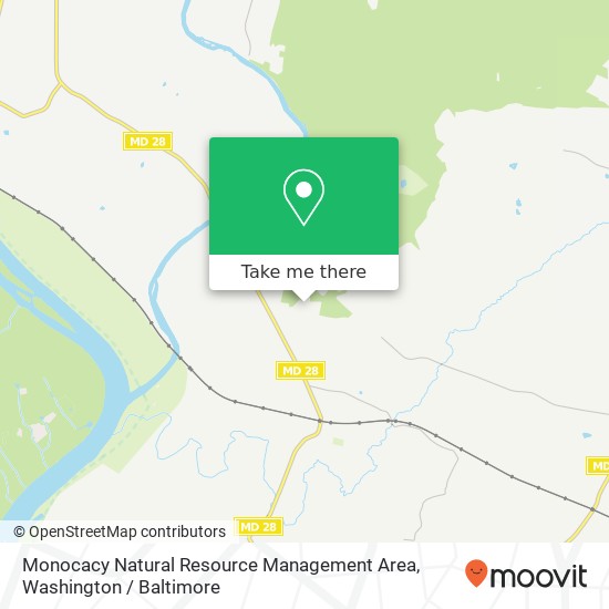 Mapa de Monocacy Natural Resource Management Area