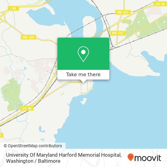Mapa de University Of Maryland Harford Memorial Hospital