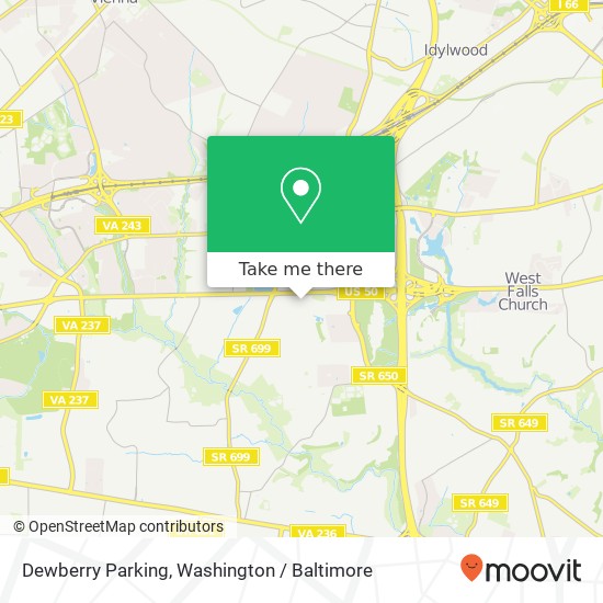 Mapa de Dewberry Parking