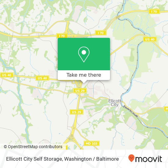 Mapa de Ellicott City Self Storage