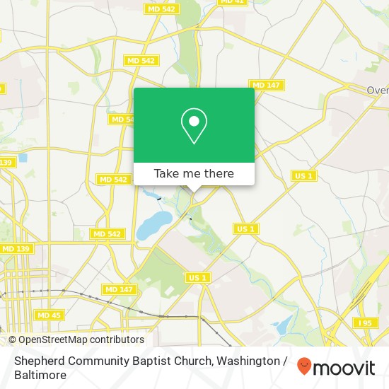 Shepherd Community Baptist Church map