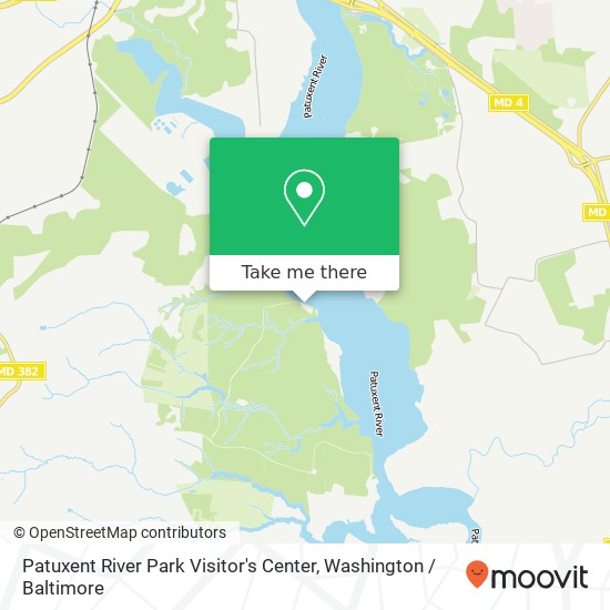 Patuxent River Park Visitor's Center map