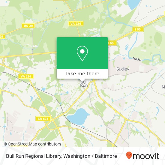 Mapa de Bull Run Regional Library