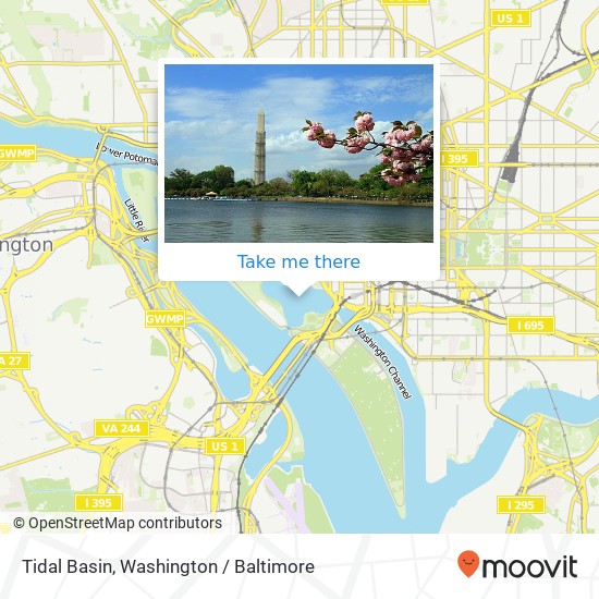 Tidal Basin map