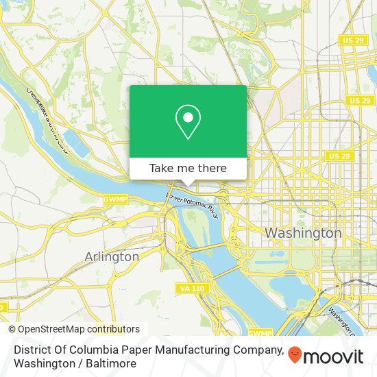 District Of Columbia Paper Manufacturing Company map