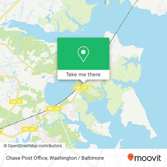 Chase Post Office map