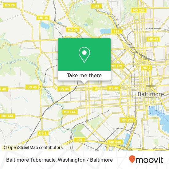 Baltimore Tabernacle map