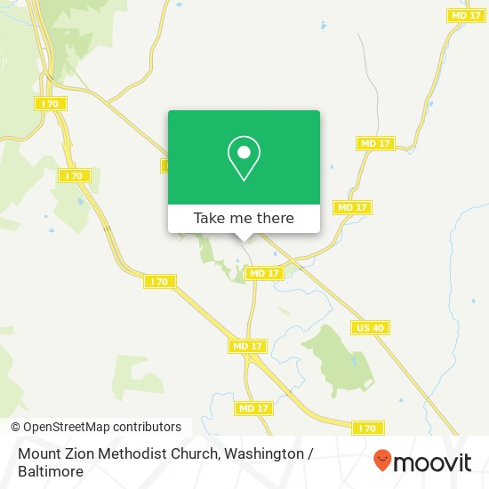 Mount Zion Methodist Church map