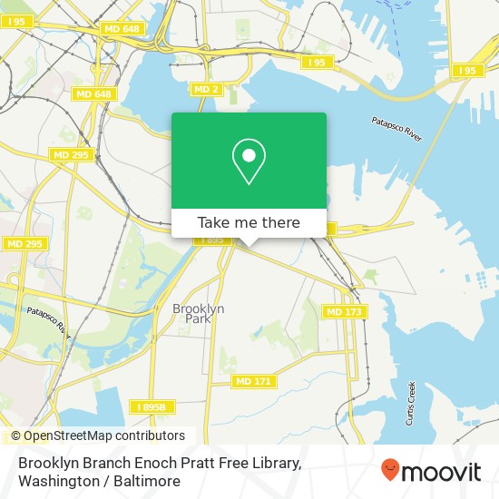 Mapa de Brooklyn Branch Enoch Pratt Free Library