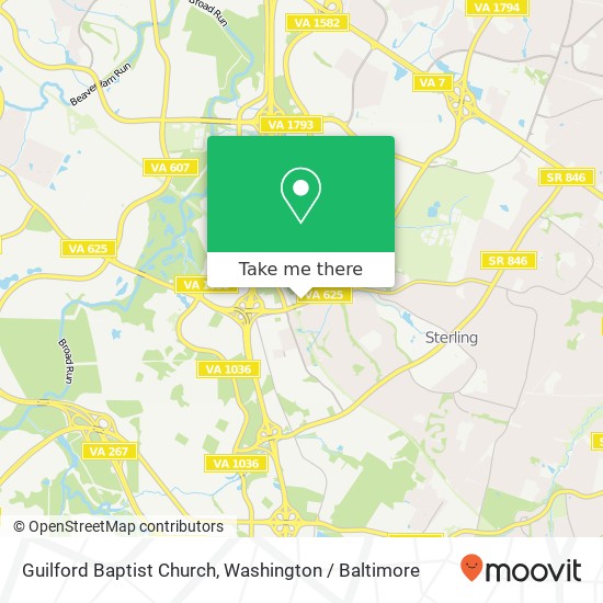 Guilford Baptist Church map