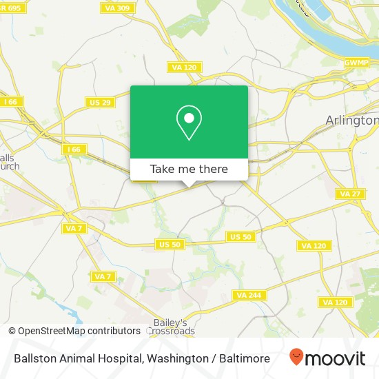 Mapa de Ballston Animal Hospital