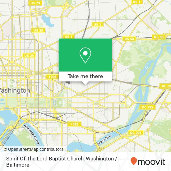 Spirit Of The Lord Baptist Church map