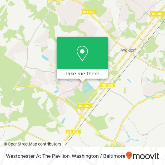 Westchester At The Pavilion map