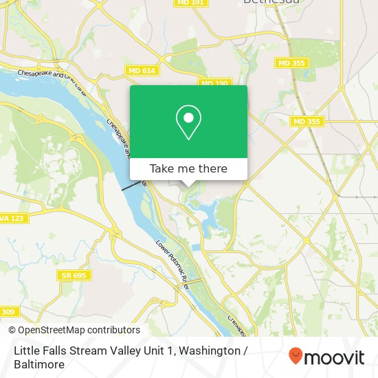 Mapa de Little Falls Stream Valley Unit 1