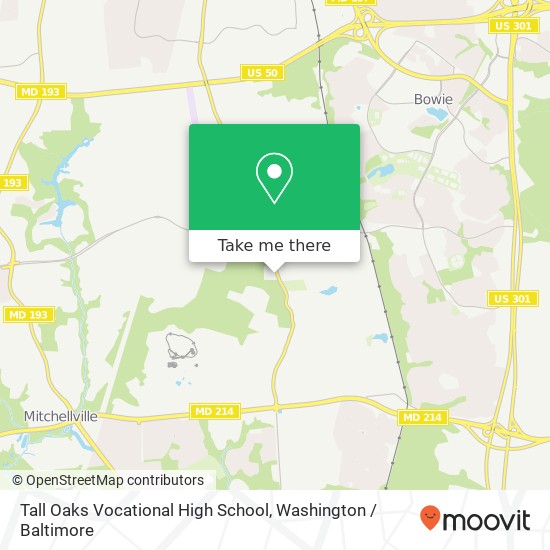 Mapa de Tall Oaks Vocational High School