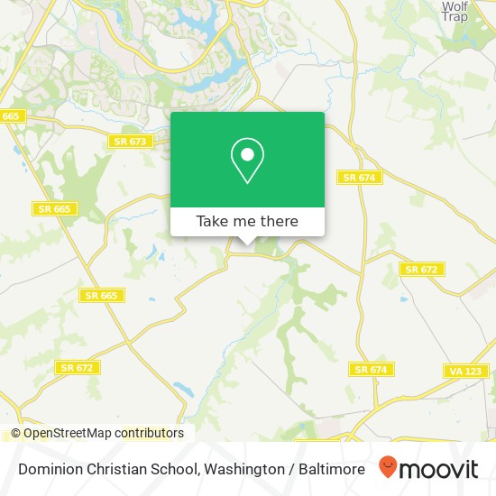 Dominion Christian School map