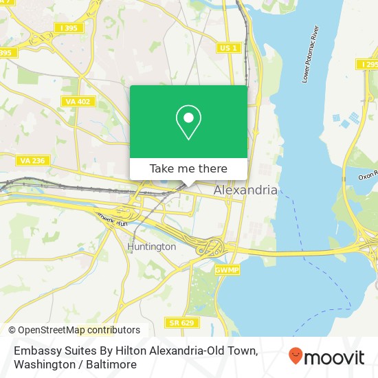 Mapa de Embassy Suites By Hilton Alexandria-Old Town