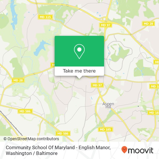 Mapa de Community School Of Maryland - English Manor