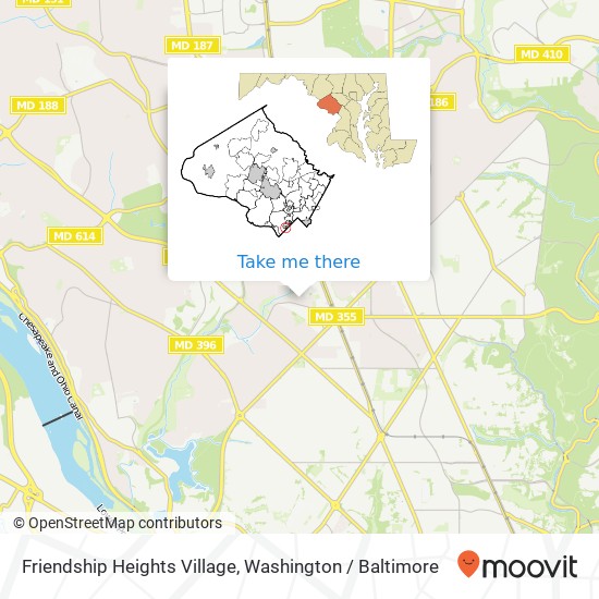 Friendship Heights Village map