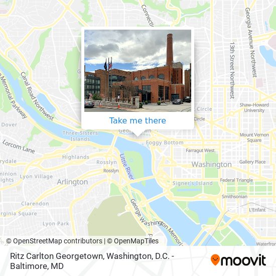 Ritz Carlton Georgetown map