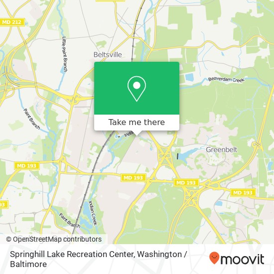 Mapa de Springhill Lake Recreation Center