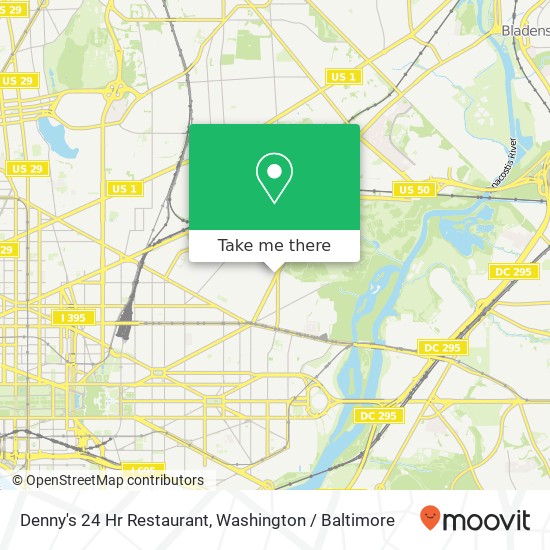 Mapa de Denny's 24 Hr Restaurant