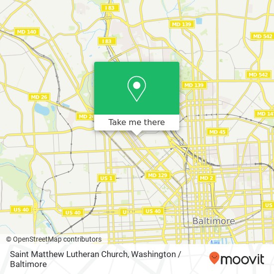 Saint Matthew Lutheran Church map