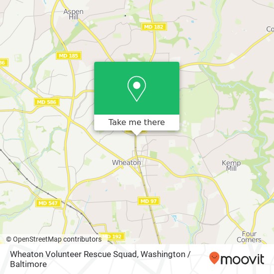 Mapa de Wheaton Volunteer Rescue Squad