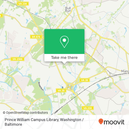 Mapa de Prince William Campus Library