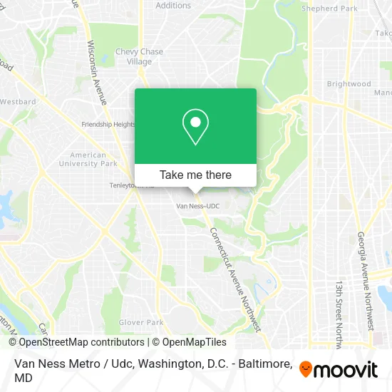 Mapa de Van Ness Metro / Udc