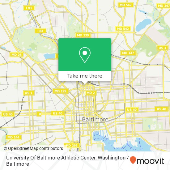 University Of Baltimore Athletic Center map