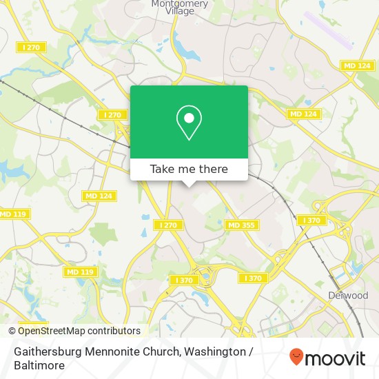 Mapa de Gaithersburg Mennonite Church