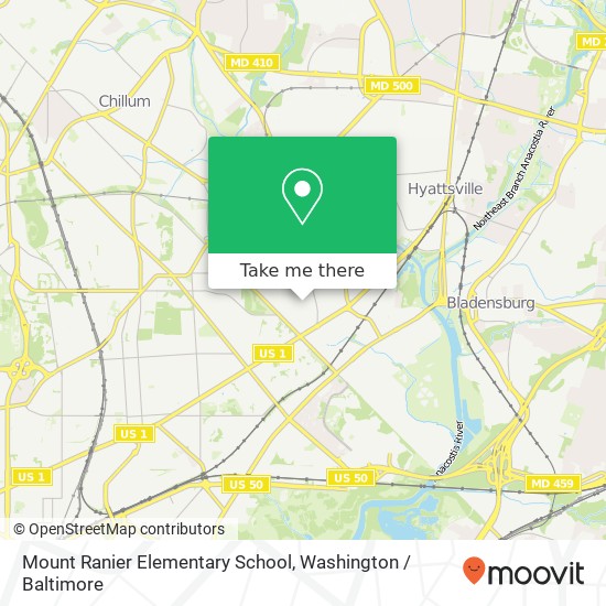 Mapa de Mount Ranier Elementary School