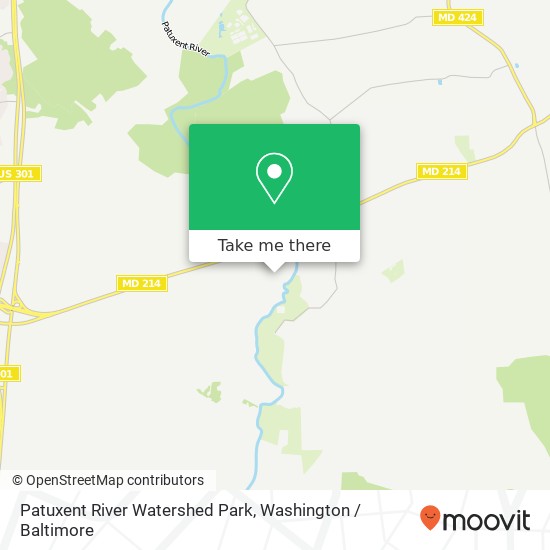 Mapa de Patuxent River Watershed Park