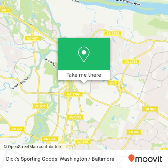 Dick's Sporting Goods map