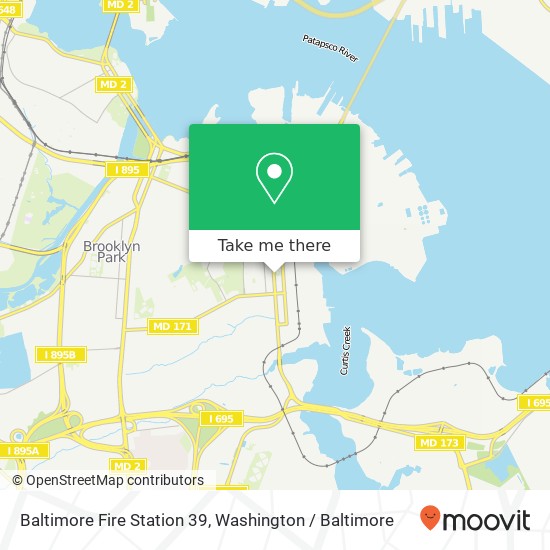 Baltimore Fire Station 39 map