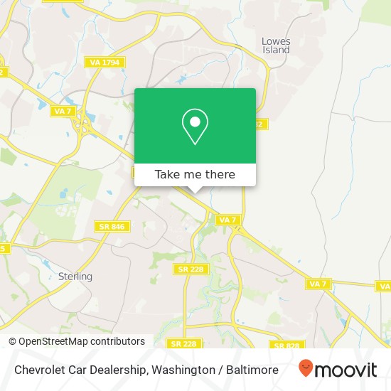 Mapa de Chevrolet Car Dealership