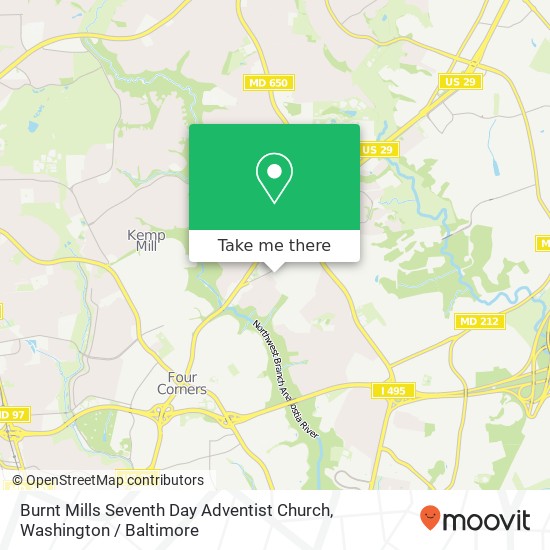 Mapa de Burnt Mills Seventh Day Adventist Church
