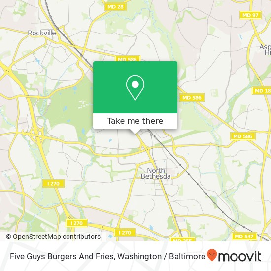 Five Guys Burgers And Fries map