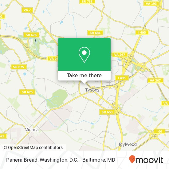 Panera Bread map