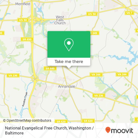 National Evangelical Free Church map
