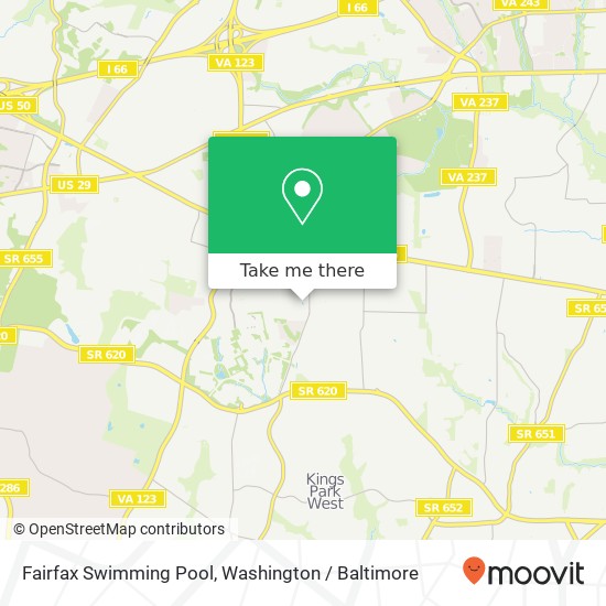Mapa de Fairfax Swimming Pool