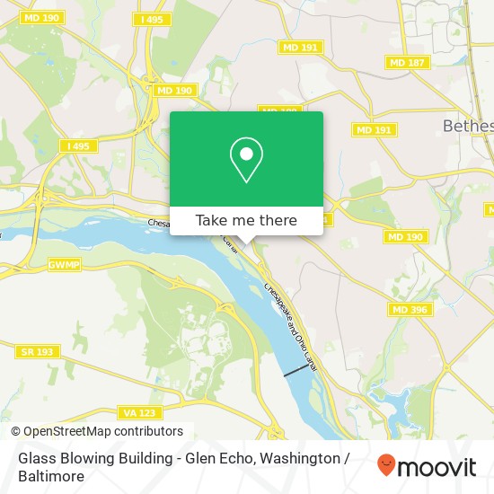 Mapa de Glass Blowing Building - Glen Echo