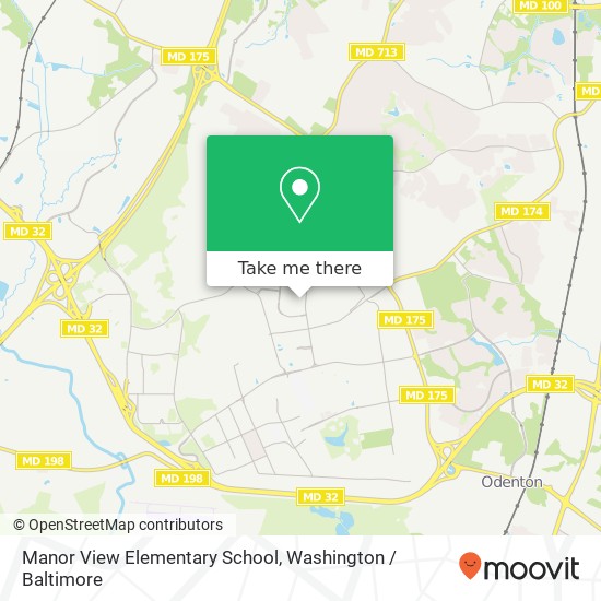Manor View Elementary School map
