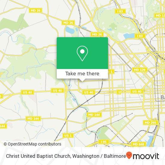 Christ United Baptist Church map