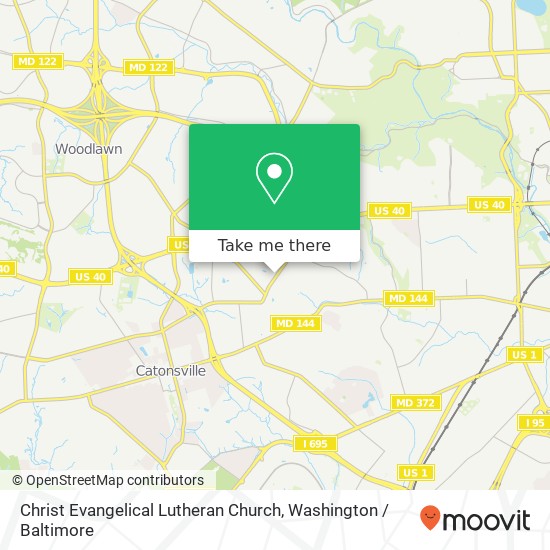 Christ Evangelical Lutheran Church map