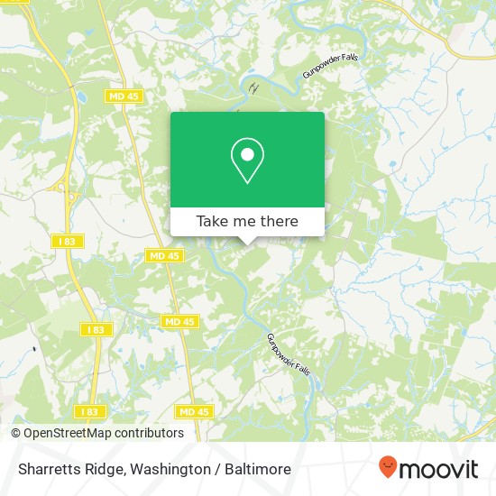 Mapa de Sharretts Ridge