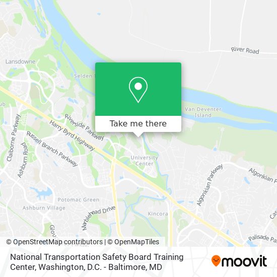 National Transportation Safety Board Training Center map