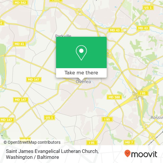 Saint James Evangelical Lutheran Church map