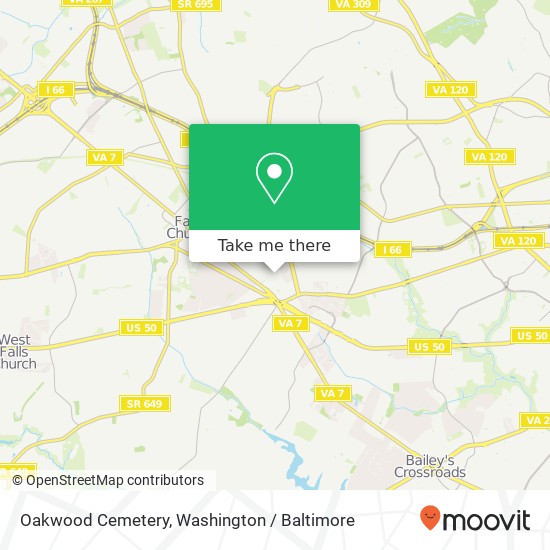 Mapa de Oakwood Cemetery